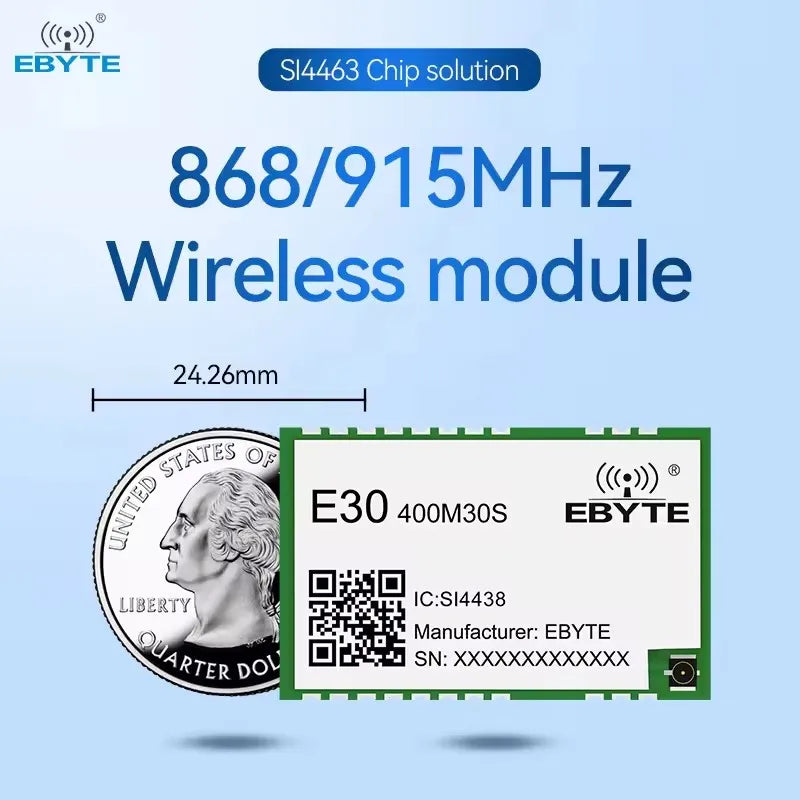 Ebyte E30-400M30S(4438) 30dBm low power consumption SPI 425-525MHz SI4438 chip wireless radio frequency module