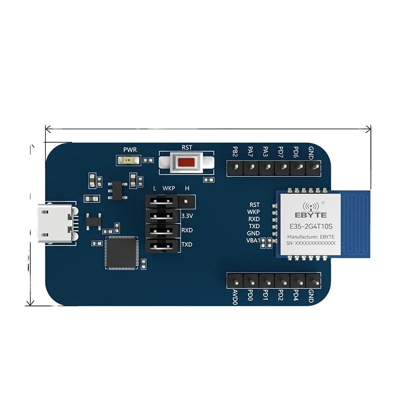 Ebyte E35-2G4T10S-TB UART interface Low power consumption 2.4GHz Wireless transparent transmission module development board