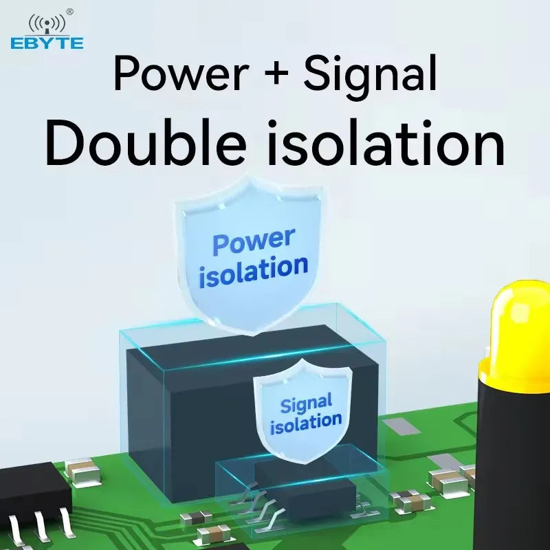 Ebyte E810-R12M Industrial-grade 1/2/4/8-way Buffered RS485 Hub with Optical Isolation Small Size RS485 Hub signal Amplifier