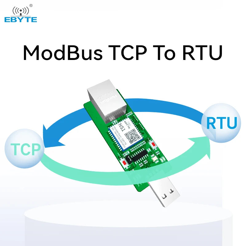 Ebyte OEM ODM In-house factory production Small size NS1-TB RJ45 and TTL data transmission serial to ethernet module