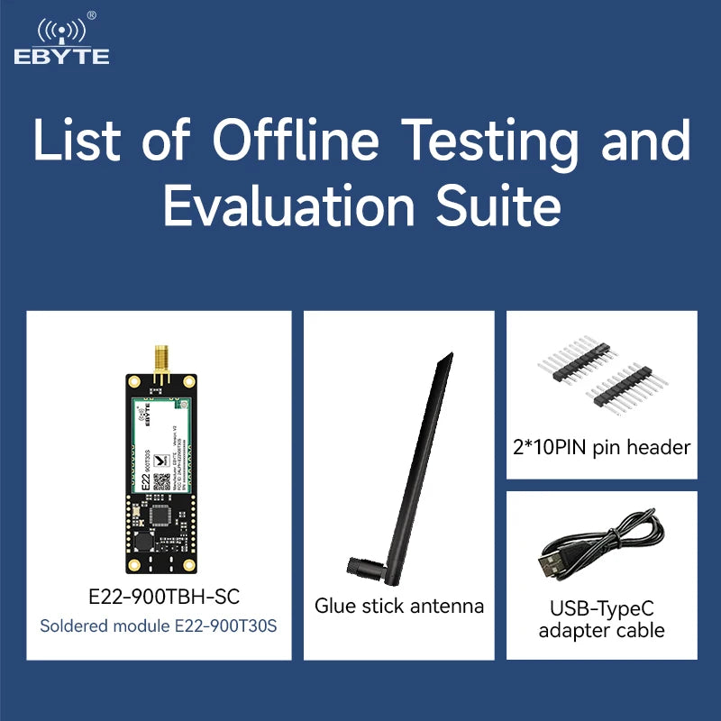 Ebyte E22-900TBH-SC Secondary Development RF transceiver Long distance lora module development board Offline Test Evaluation Kit