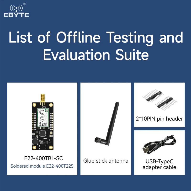 Ebyte E22-400TBL-SC Secondary Development long distance 400MHz OLED screen LORA Offline test evaluation kit RF transceiver