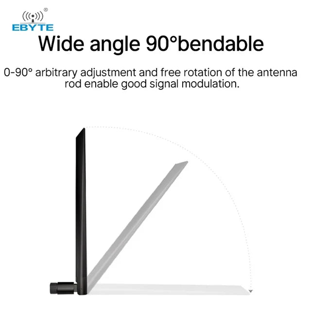 Ebyte Bendable Rubber Rod Antenna 433MHZ 2400MHz 2.4G Wide Bandwidth and Low VSWR Good Consistency High Efficiency Long distance