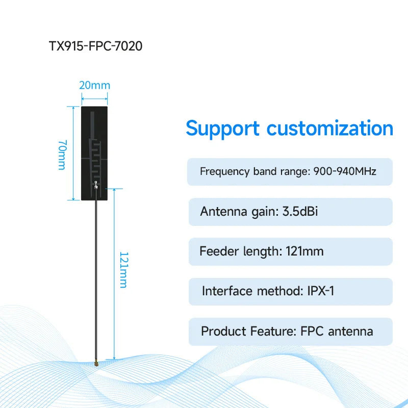 Ebyte TX915 series 868/915MHZ FPC/PCB Built-in Omnidirectional Antenna 1/2/3/3.5/4dbi Flexible Antenna Wireless Network Equipment