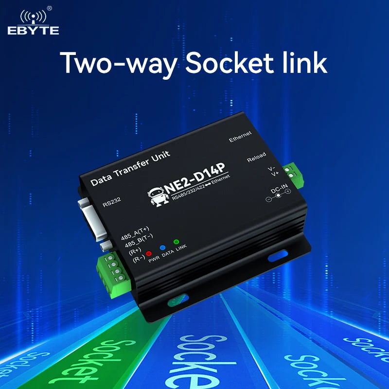 Ebyte NE2-D14P RS485/232/422 Serial to Ethernet Serial Server ModBus Gateways Isolated Single Serial Port Server