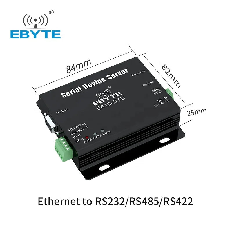 E810-DTU(1RS1E) Hot Sale RS232 / RS485 /RS422 Serial to Ethernet Adapter IP Device Server Ethernet Converter