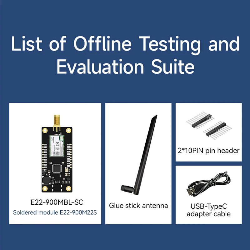 Ebyte E22-900MBL-SC Secondary Development 868/915Mhz OLED screen LORA Offline test evaluation kit RF transceiver