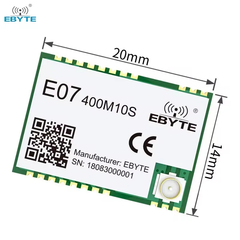 $0.00 Ebyte Buy E07-400M10S TI Price CC1101 1.5km Wireless communication equipment 10dBm 433MHz Rf Transmitter And Receiver SMD wireless Module