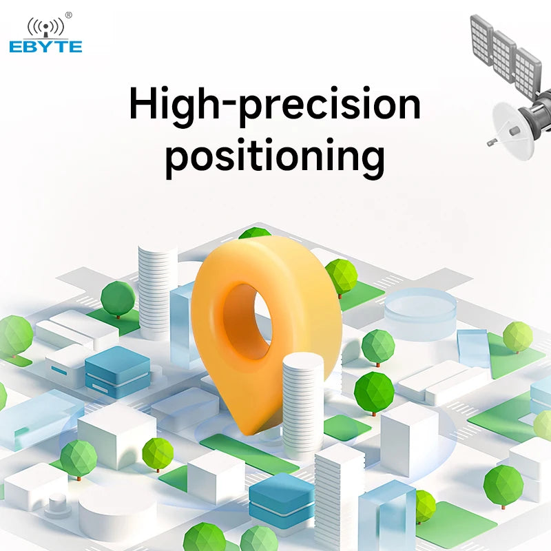 Ebyte EWM108-GN05S UART Sub-meter BDS/GPS/GLONASS/Galileo/QZSS/SBAS GNSS Dual-frequency positioning wireless module