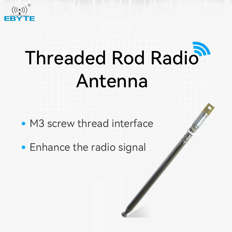 EBTYE TX-LGHX-5273 70-500MHZ FM Frequency Range Threaded Rod Radio Foldable Antenna Enhancing the radio's FM Signal