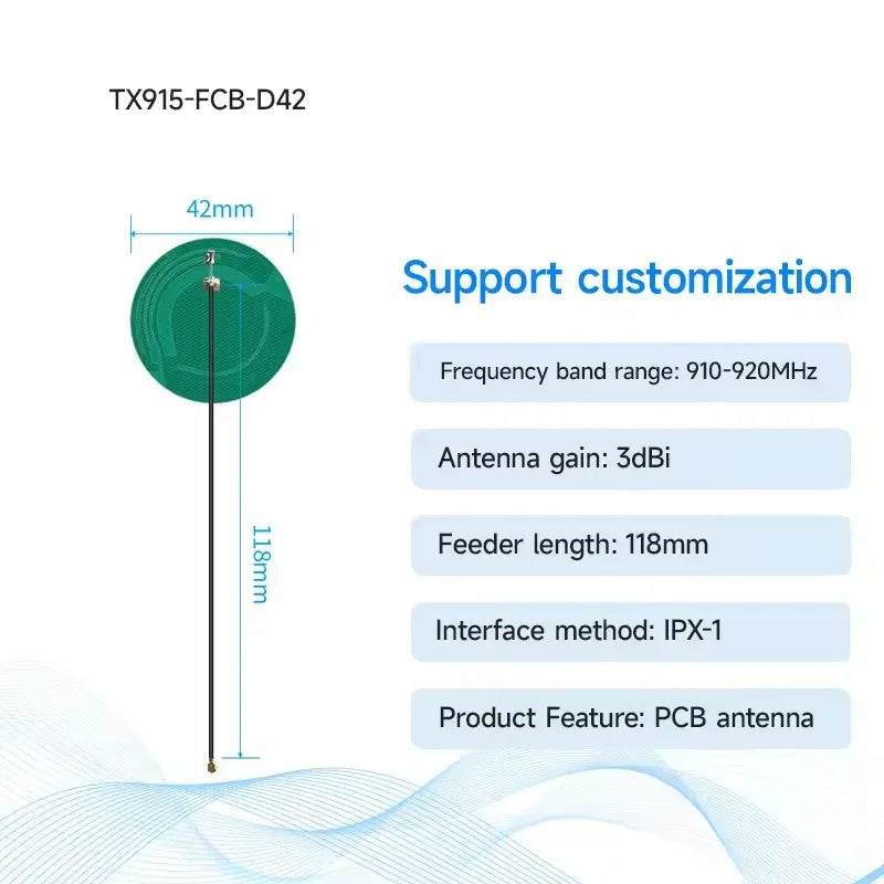 0.1$ Free Sample(Limit 2 pcs per person of all sample models)Ebyte TX915 Series 868/915MHZ FPC/PCB Built-in Omnidirectional Antenna 2/2.5/3/3.5/4dbi Flexible Antenna Network Equipment