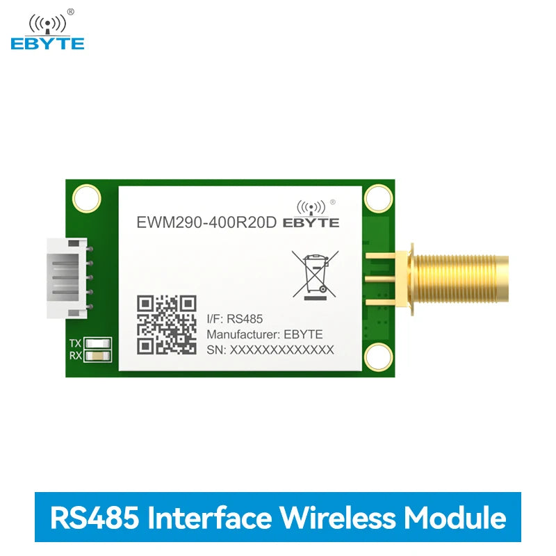 $0.1 Buy 2 ( All models Limit 2)! Ebyte EWM290-400R20D Automatic relay networking Spread Spectrum Technology 5km 20dBm RS485 Interface 433MHz lora Wireless Module