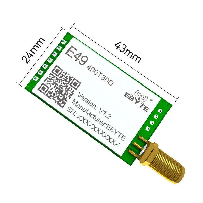 Ebyte OEM ODM E49-400T30D hot 5.6km 30dBm GFSK modulation long distance Rf Plug-in wireless module UART module