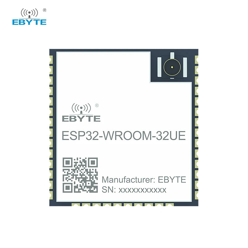 $0.00 Ebyte ESP32-WROOM-32UE Module Price Buy Online espressif low power consumption protocol IEEE802.11b/g/n UART I/O interface 2.4GHz WiFi wireless module