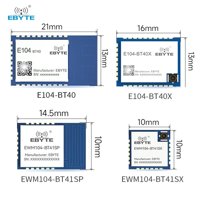 Ebyte E104-BT40X BLE 4.2+3.0 SPP Version Serial Port to Dual-mode BLE Module 2.4GHz Slave Role UART Transparent Transmission
