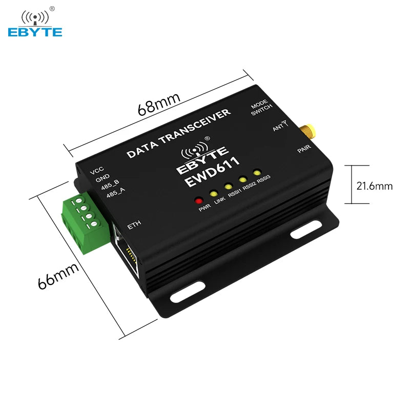 Ebyte EWD611-900NW20(485) RS485/Ethernet port 850MHz/915MHz 20dBm 1km Long distance image and data transmission radio DTU