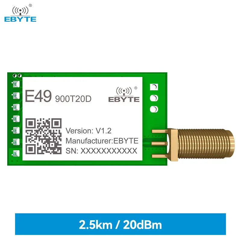 Ebyte E49-900T20D Small size Low power consumption GFSK modulation 20dBm 2.5km Rf Plug-in wireless module