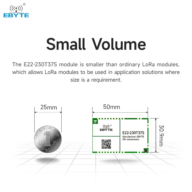 Ebyte E22-230T37S sx1262 37dBm 25km 220.125-236.125MHz UART interface lora wireless transparent module