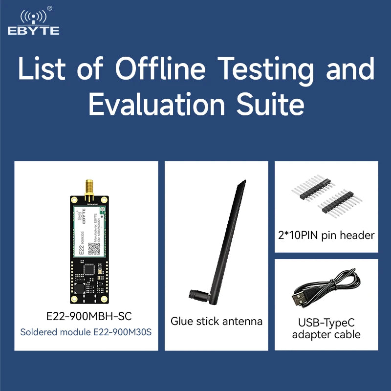 Ebyte E22-900MBH-SC Secondary Development long distance 868/915Mhz LORA Offline test evaluation kit RF transceiver