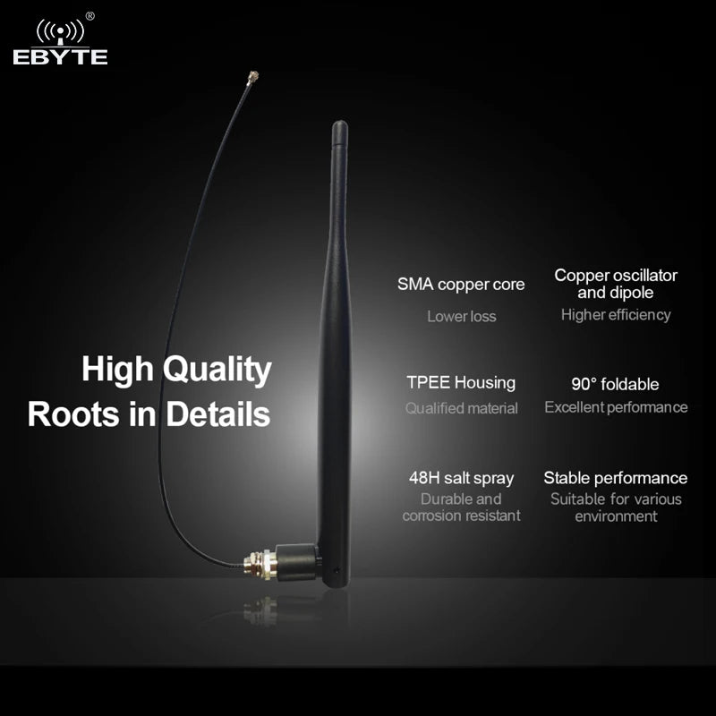 Ebyte TX4G-JKS-IPX20 4g Lte Wireless Communication Antenna 5.0dBi High Gain IPEX-1 4g wifi outdoor antenna combo T