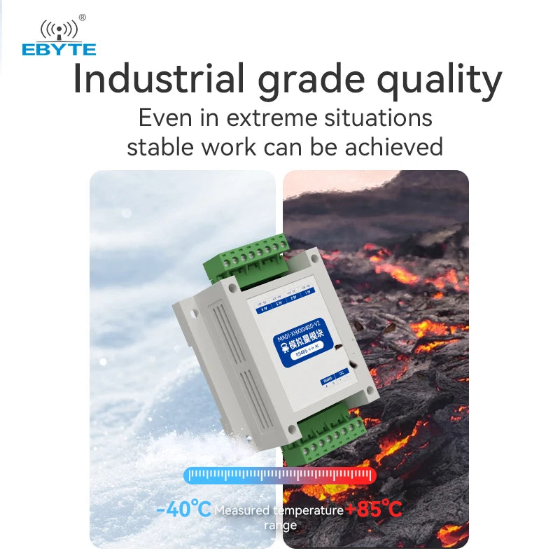 Ebyte MA01 Serial Port IO Network Module Analog signal Acquisition and Control Remote I/O Module RS485 MODBUS RTU Protocol