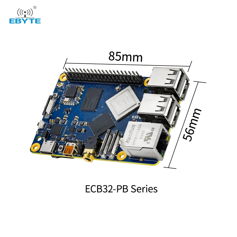 Ebyte ECB32 Series Industrial Grade Allwinner T527 A527 Single-board Computer 2GB/4GB LPDDR4 Linux ARM Compatible with Raspberry Pi Cost-effective ARM embedded system