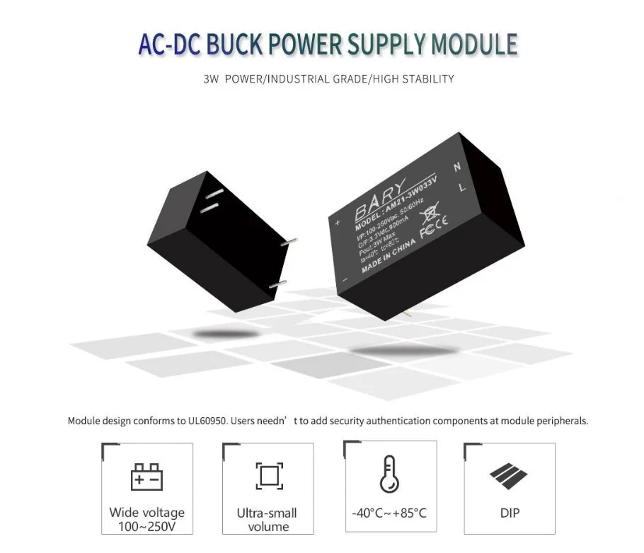 Ebyte AM21-3W12V DIP 12V 3W Short circuit protection step-down power module AC-DC buck power supply wireless module