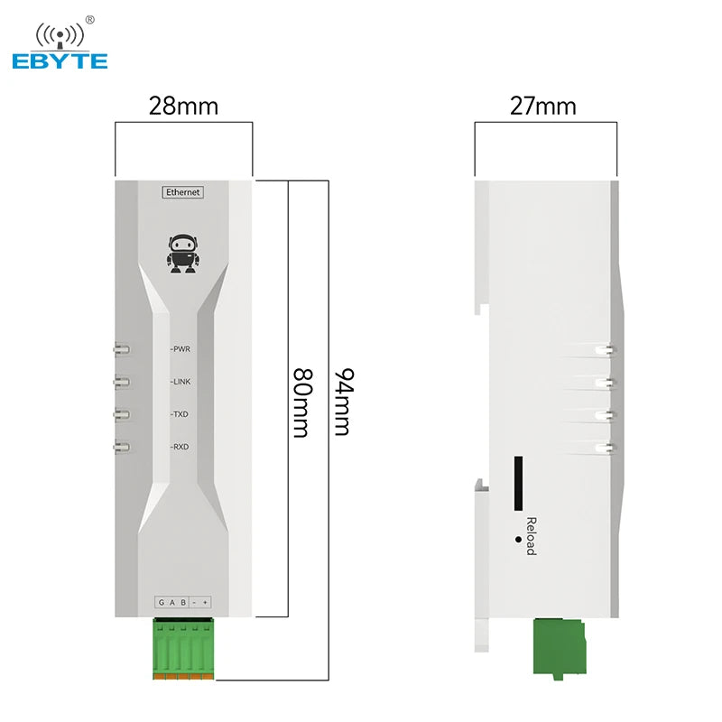 EBYTE NA111-M IoT Gateway transparent data transmission RJ45 RS485 network port Single serial port server for RS485 to Ethernet