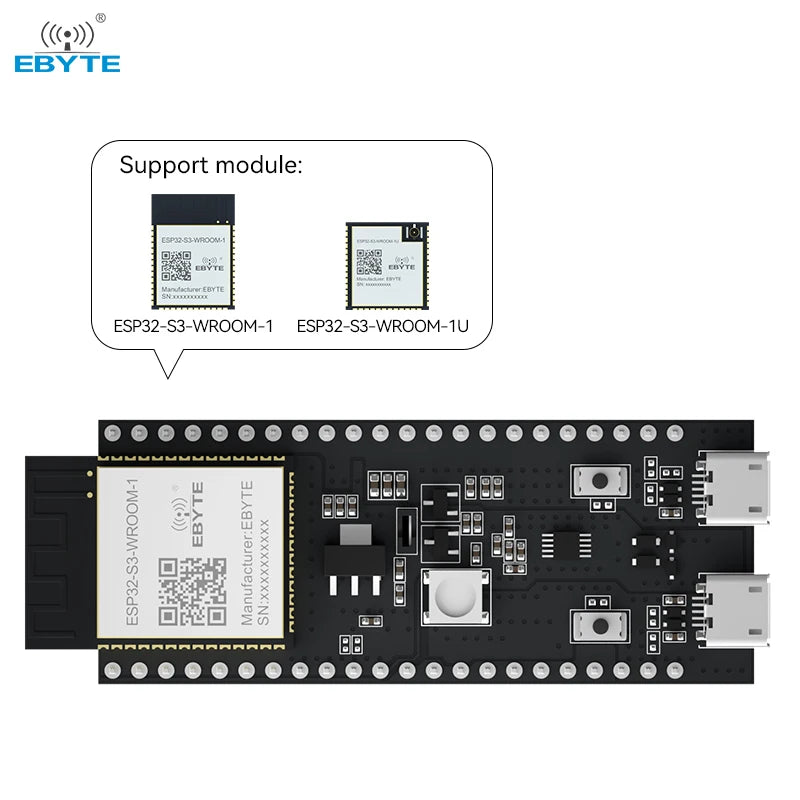 ESP32-S3-WROOM-1-TB Bt Wifi Module Mcu Esp32-s3-wroom Dual-core Bluetooth WiFi module Ble5.0 Esp32-s3 Test board