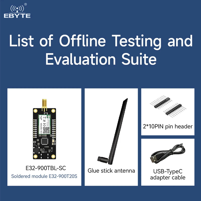 Ebyte E32-900TBL-SC 900MHz Sub-1G E32-900T20S UART module Offline test evaluation kit Lora module development and test board