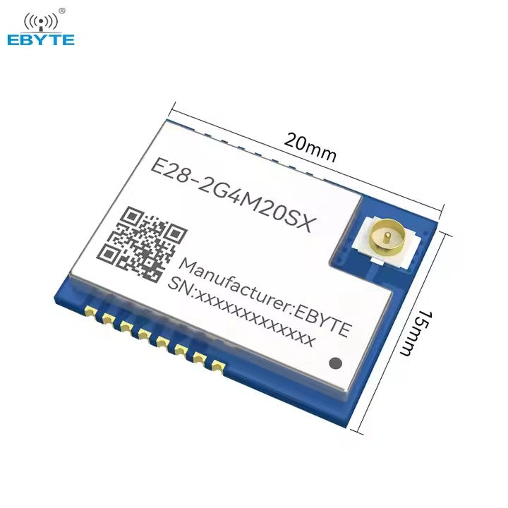 Ebyte E28-2G4M20SX 2.4GHz SX1281 Lora Wireless SPI RF Module BLE 20dbm High Speed Low Power PA+LNA FLRC IPEX Antenna