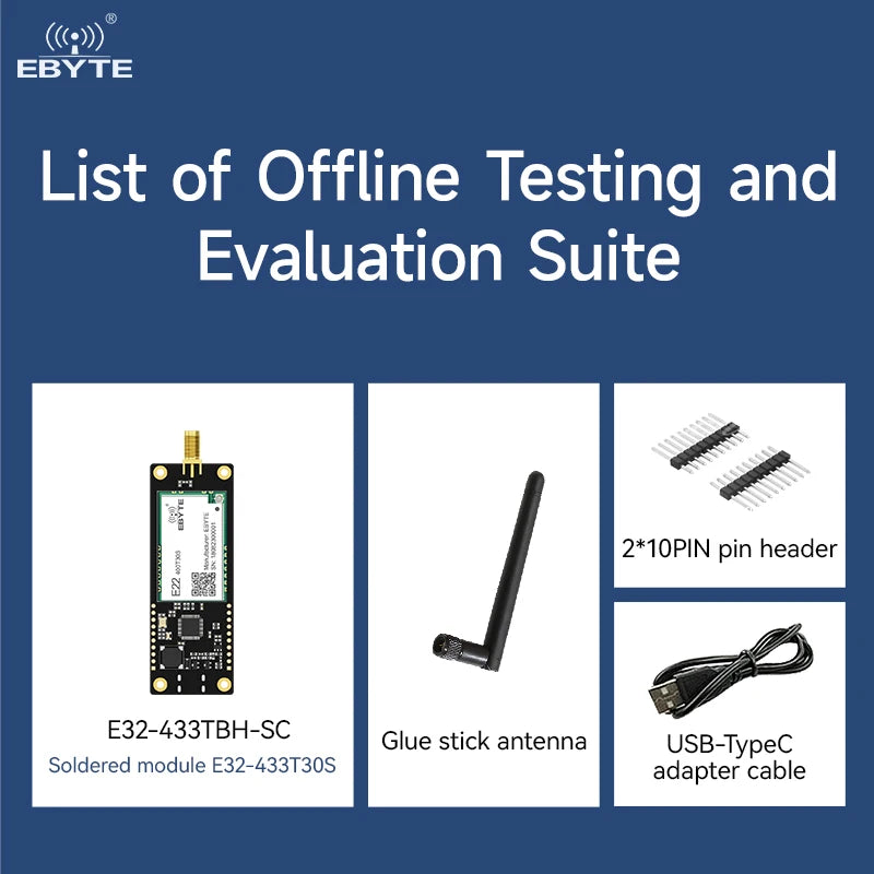 Ebyte E32-433TBH-SC RF transceiver Offline test evaluation kit 433mhz E32-433T30S lora serial wireless module development board