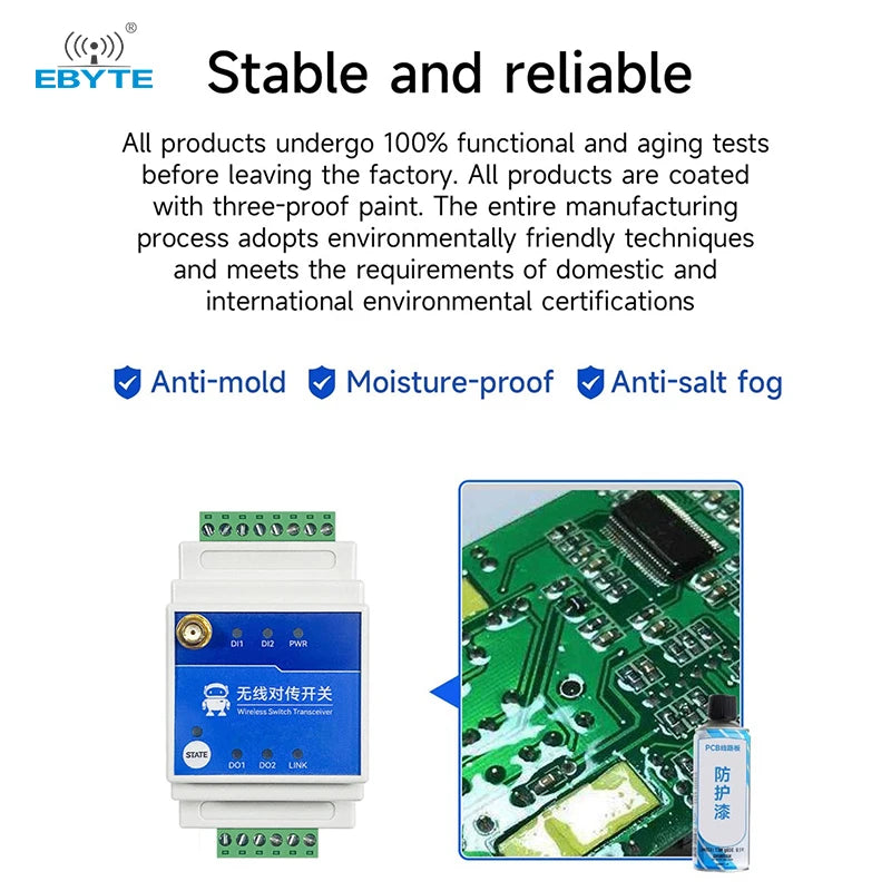 Ebyte E860-DTU Series Wireless Remote Synchronous Control Transmission Switch 5km/10km/4G Unlimited Distance Options Available