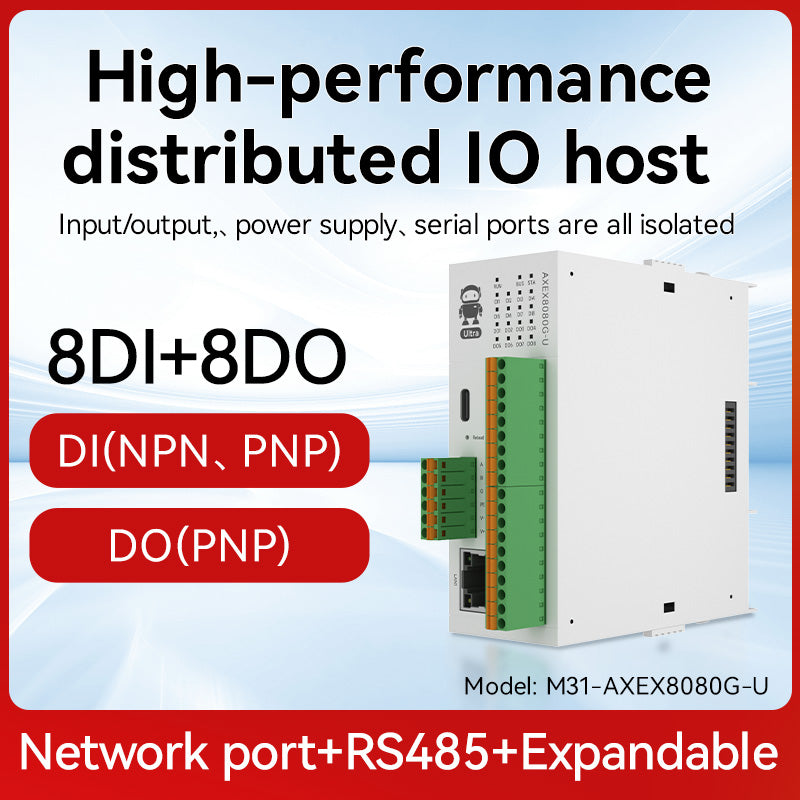 Ebyte M31 Series 4DI+4DO+4AI 8DI+8DO Modbus TCP/RTU RJ45 RS485 Second Generation High Performance Distributed IO Host Extension Modules
