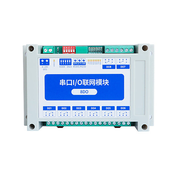 ModBus RTU Serial IO Module RS485 Interface 8DO 8 Digital Outputs  Rail Installation 8~28VDC CDEBYTE MA01-XXCX0080