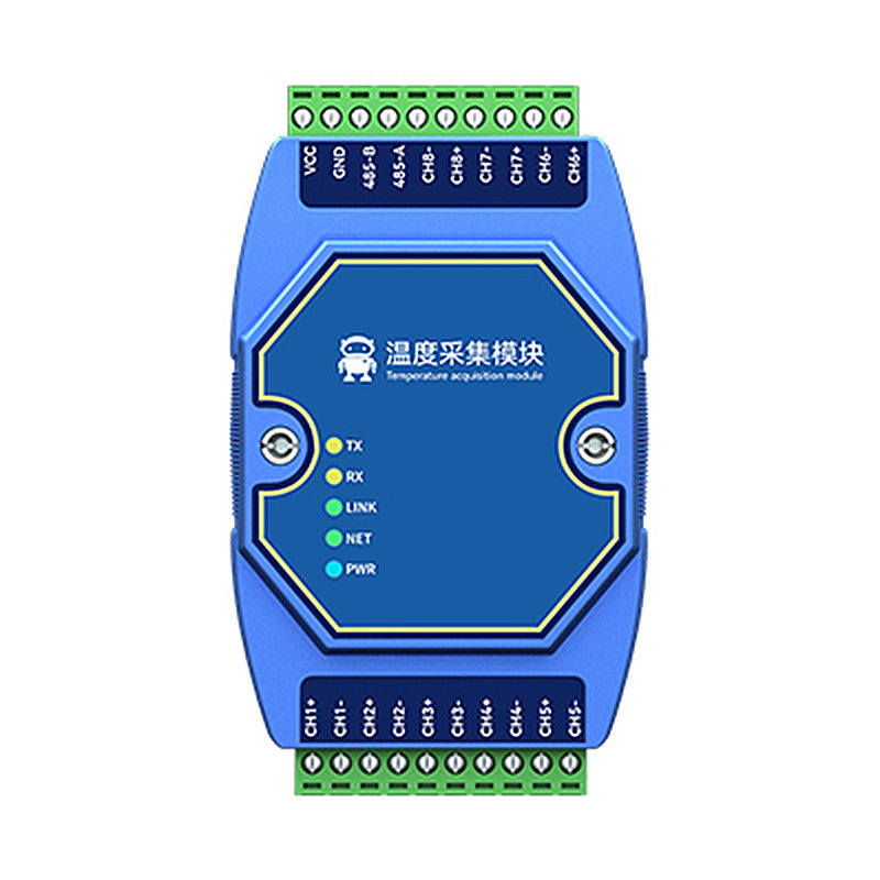 Temperature Acquisition Module 8-Way Type K Thermocouple CDEBYTE ME31-XEXX0800-485 RS485 Support Modbus Double Watchdog DC 8~28V