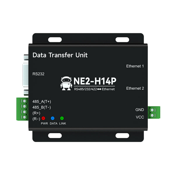 Ebyte NE2-H14P RS485/232/422 TCP/UDP MQTT HTTP IPv4 DHCP DNS IoT Gateway Mode ModBus Gateways Serial to Ethernet Serial Server