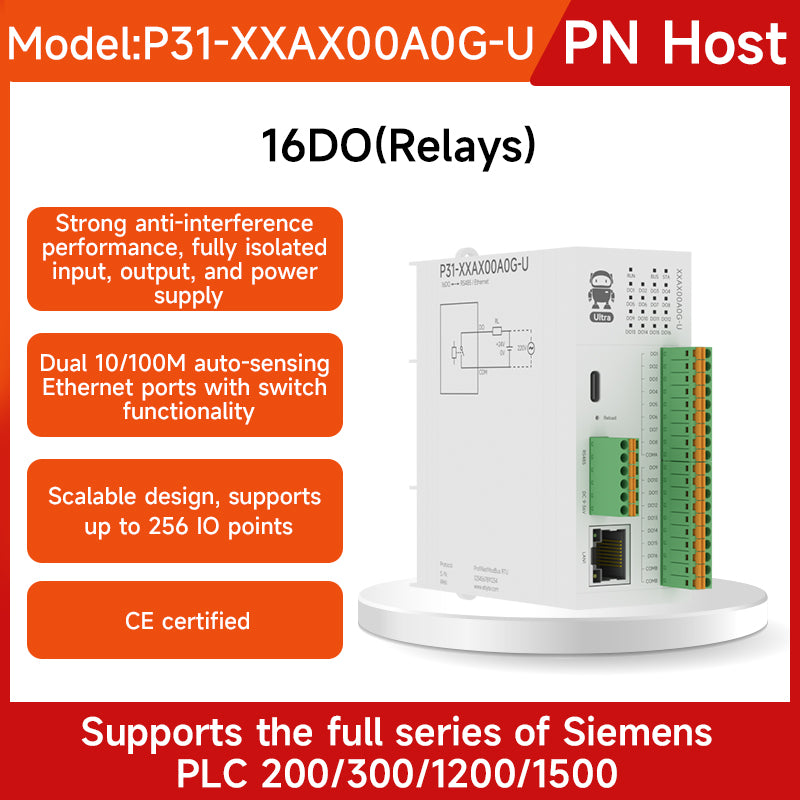 Ebyte P31 Series 4DI+4DO+4AI/8DI(NPN PNP) 8DO Digital Analog PN Bus Communication Acquisition Profinet Distributed Remote IO Module