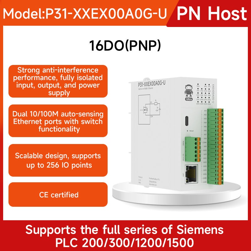 Ebyte P31 Series 4DI+4DO+4AI/8DI(NPN PNP) 8DO Digital Analog PN Bus Communication Acquisition Profinet Distributed Remote IO Module