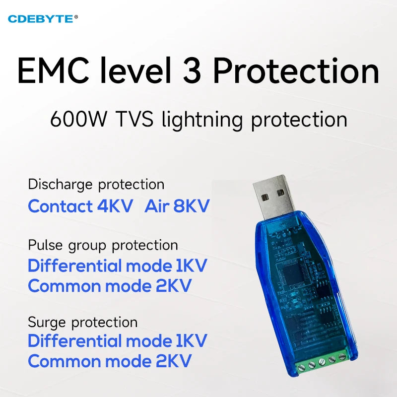 EBYTE E810-U15M USB to Serial Converter USB to RS485/TTL USB-A Interface Small Size Easy Use Rate 12M EMC Protection