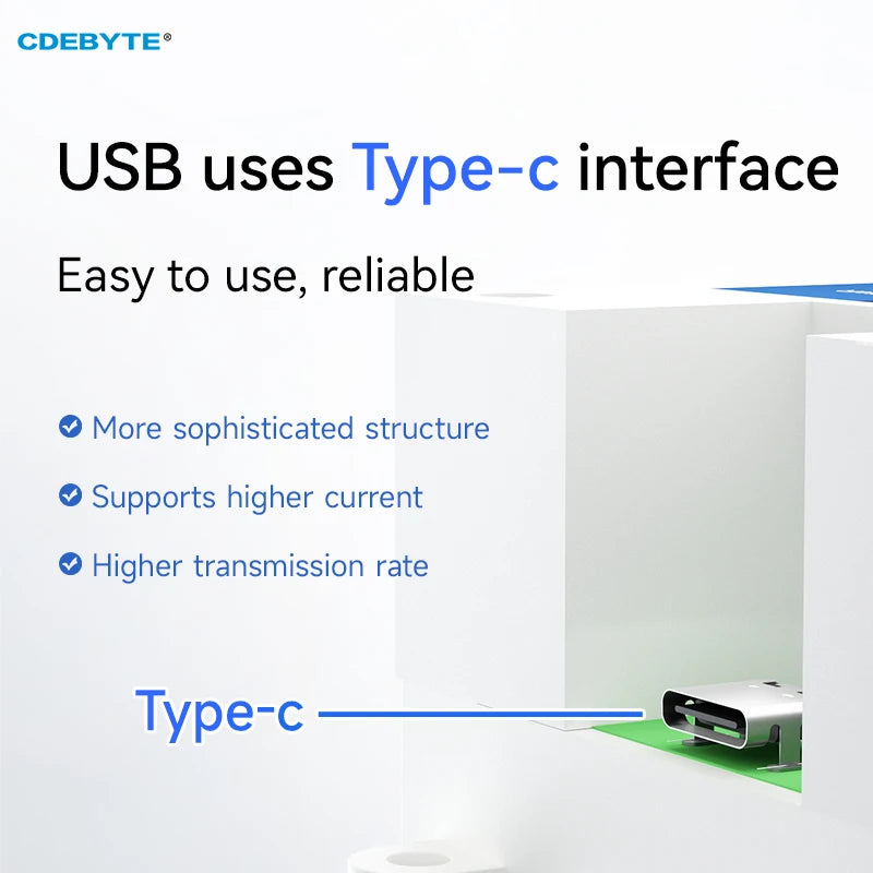 EBYTE E810-U21C CH342F Industrial Grade USB To 2-way RS485 Converter Module High Protection EMC Protection DC4.5~5.5V Type-C