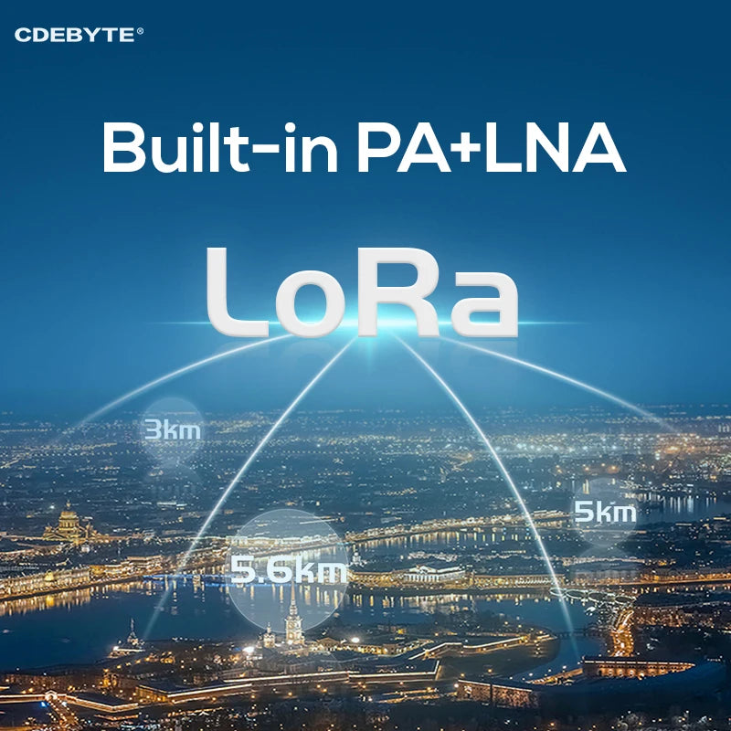 Wireless Acquisition Control Module LoRa Spread Spectrum Module 22dBm 4DI 4DO ModBus CDEBYTE E150-400T22S PA LNA 5.6Km SMD