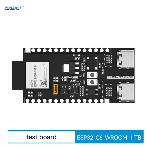 2.4G WIFI Bluetooth Test Board CDSENET ESP32-C6-MINI-1-TB WIFI 6 BLE5.3  ESP32-C6 MQTT 4 Flash IPV6 AT Command