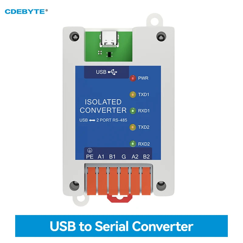 EBYTE E810-U21C CH342F Industrial Grade USB To 2-way RS485 Converter Module High Protection EMC Protection DC4.5~5.5V Type-C