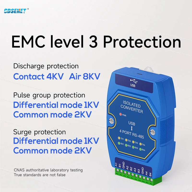 Ebyte E810-U41S USB to Serial Converter 4 Serial Ports RS485 FT4232H Industrial Grade Rail Installation