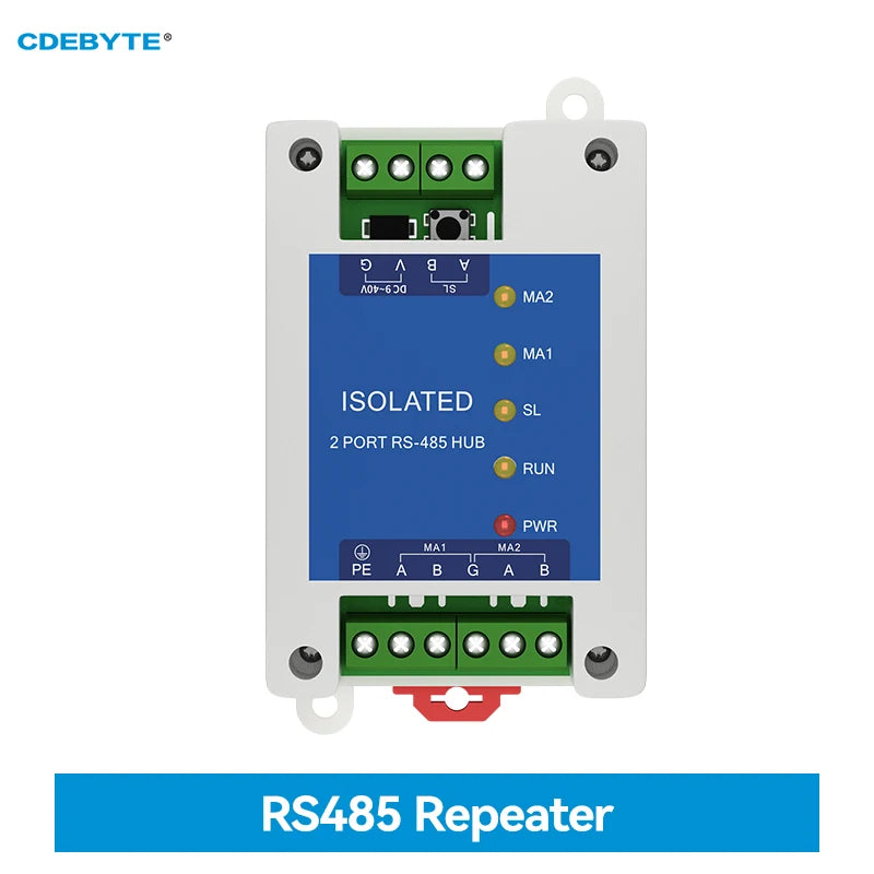 CDEBYTE E810-R21 Industrial 2way Cache Type RS485 to 1way RS485 Hub DC 9~40V Optical Isolation Multi to one Hub  ESD Protection