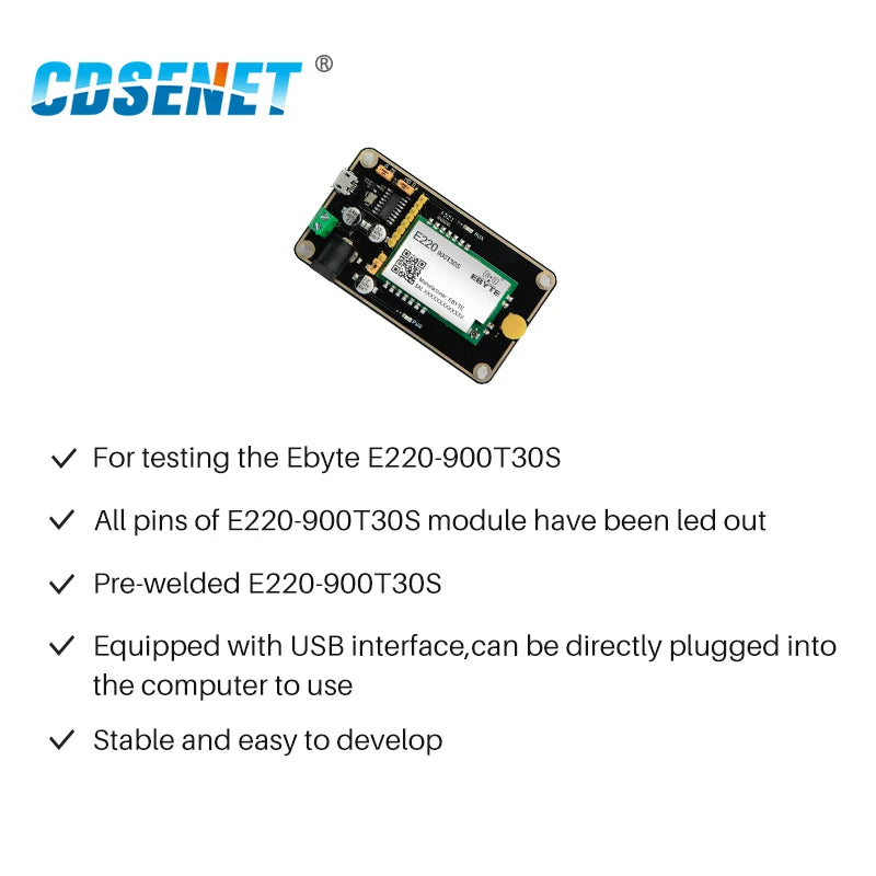 Test Board Kit USB Development Board RF Module CDSENET E220-900TBH-01 Fit for Wireless Module E220-900T30S