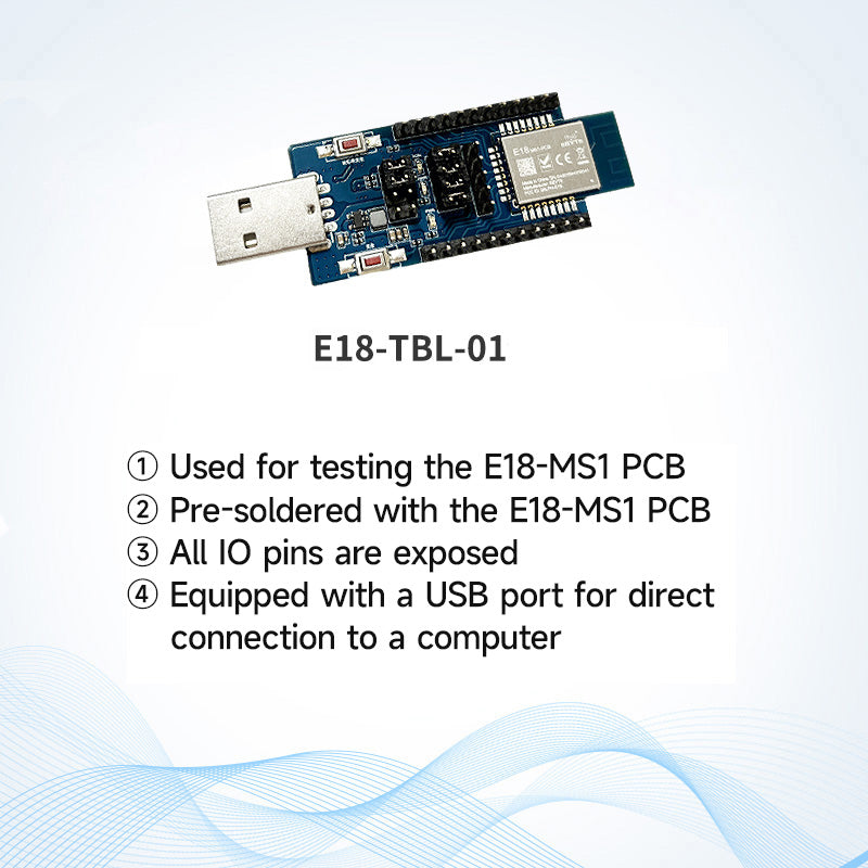 Ebyte E18-TBL/H Series ZigBee Development Test Kit CH340G USB test Board for E18-2G4Z27SI 2.4GHz SMD Wireless Modules Zigbee CC2530