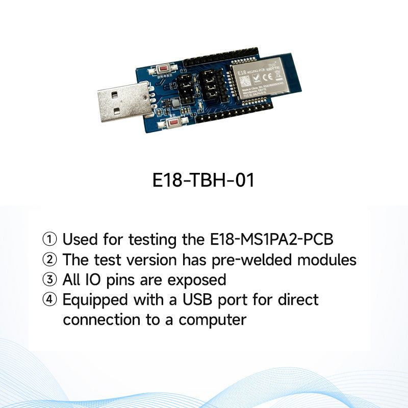 Ebyte E18-TBL/H Series ZigBee Development Test Kit CH340G USB test Board for E18-2G4Z27SI 2.4GHz SMD Wireless Modules Zigbee CC2530