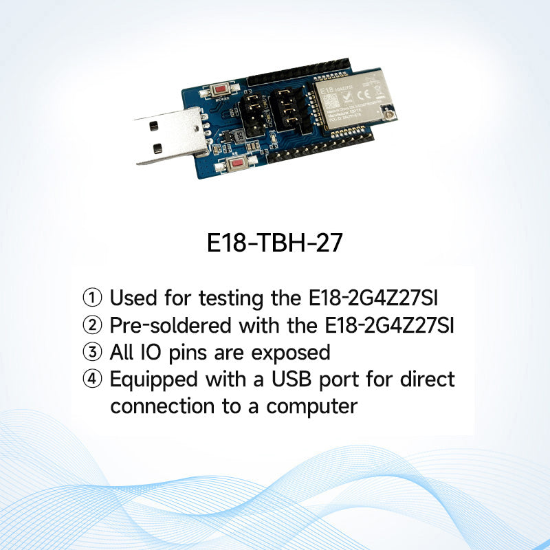 Ebyte E18-TBL/H Series ZigBee Development Test Kit CH340G USB test Board for E18-2G4Z27SI 2.4GHz SMD Wireless Modules Zigbee CC2530